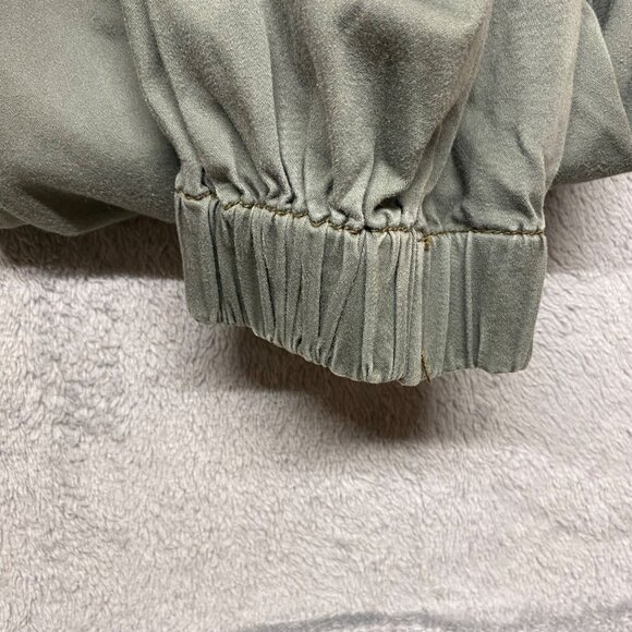 Akademiks  Womens Olive Green Cotton Jumpsuit L Button Up Y2K Gorpcore Pockets - Picture 10 of 14